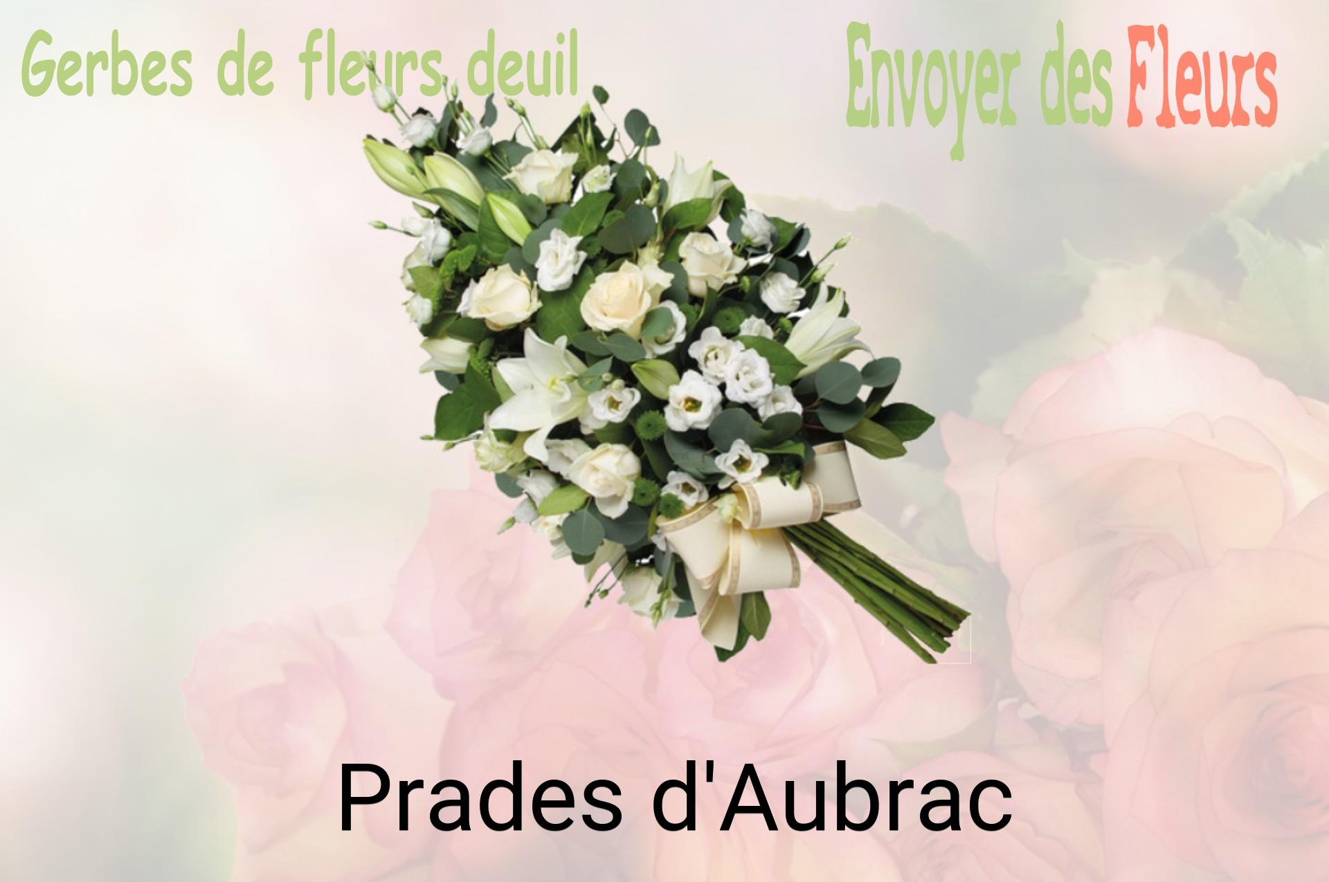Gerbe de fleurs de deuil livrée à Prades-d'Aubrac
